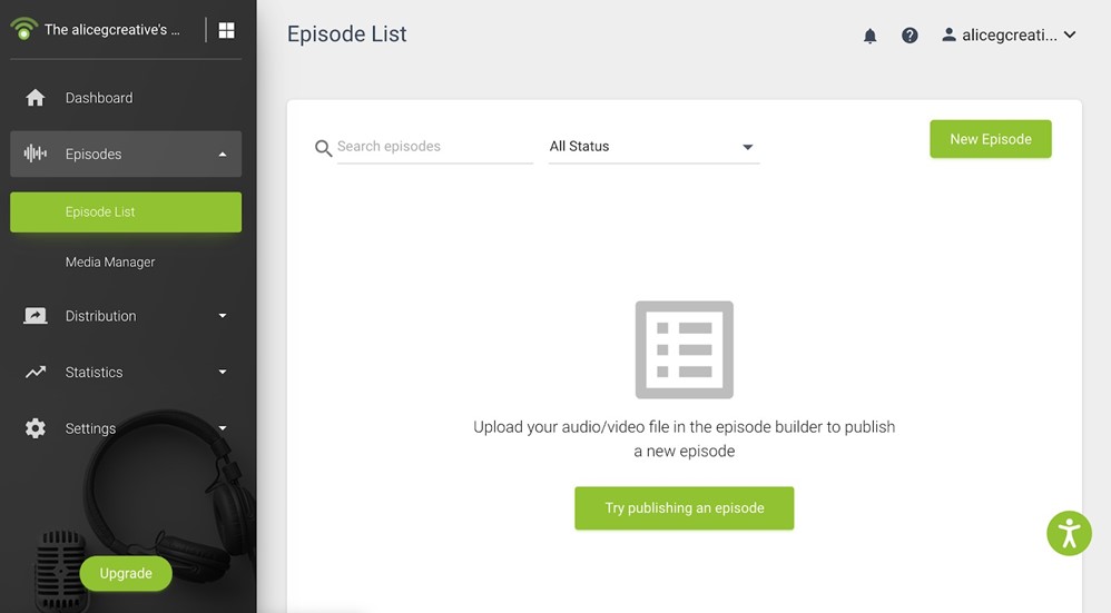 Uploading a podcast on podbean