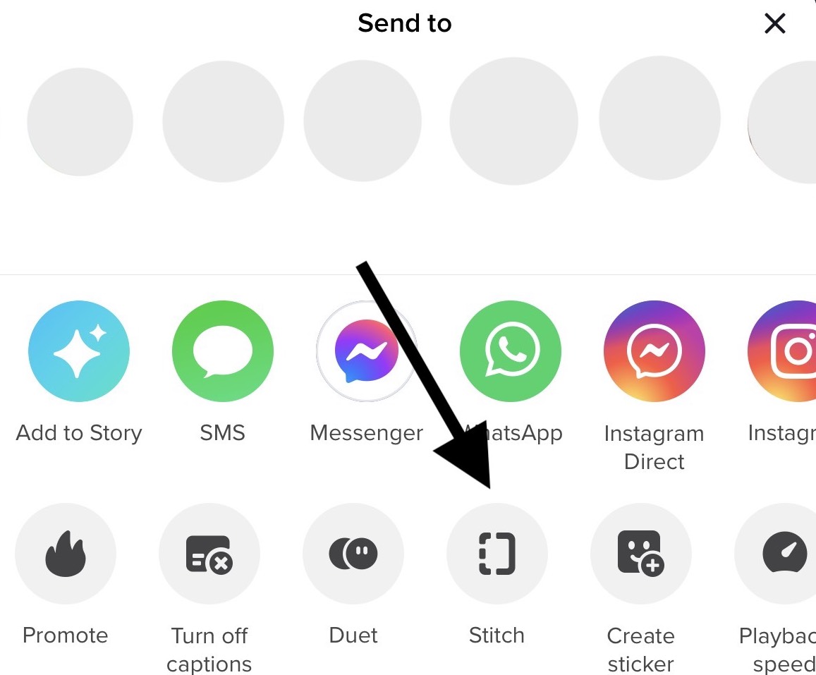How to trim a stitched TikTok video