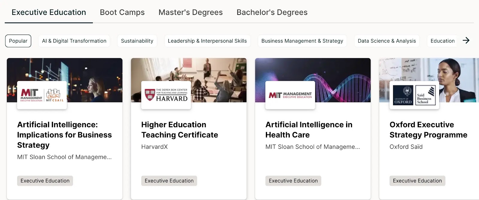 EdX online learning platform for students