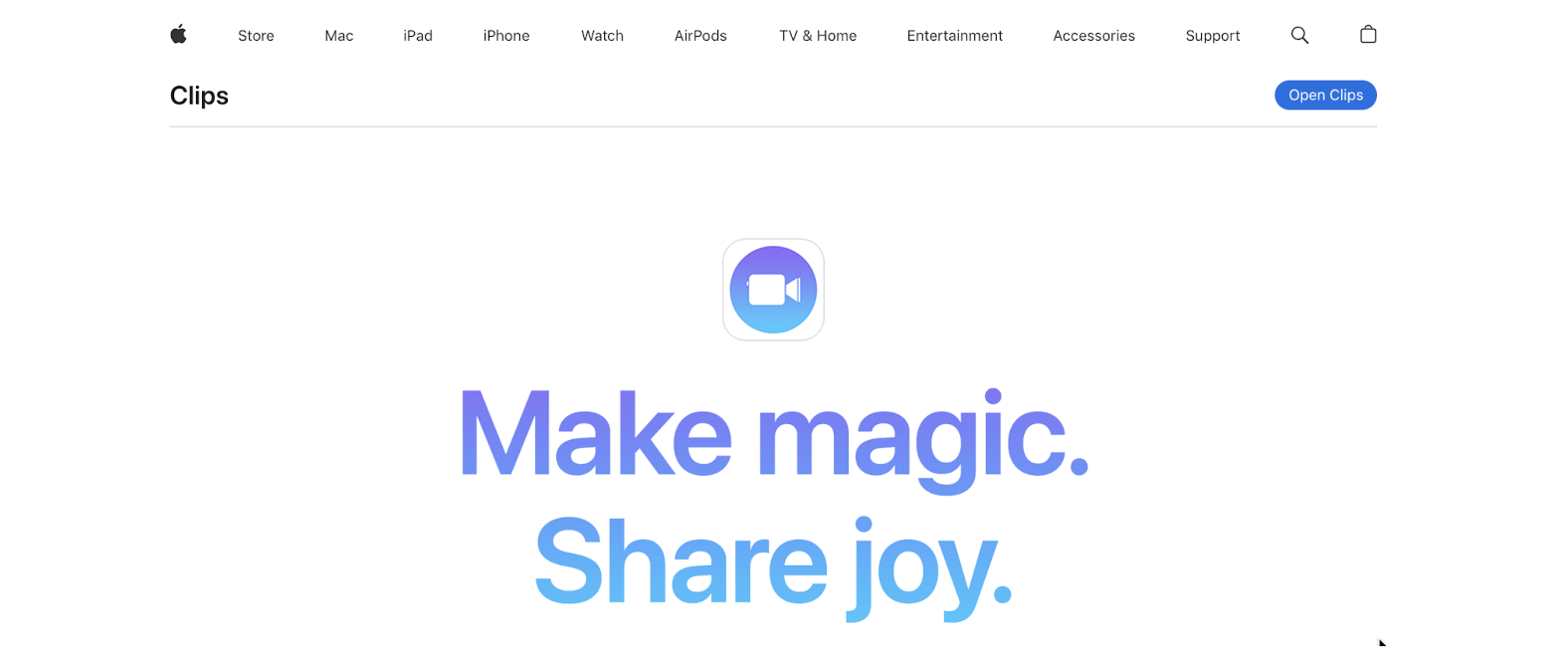 clips by apple for captions