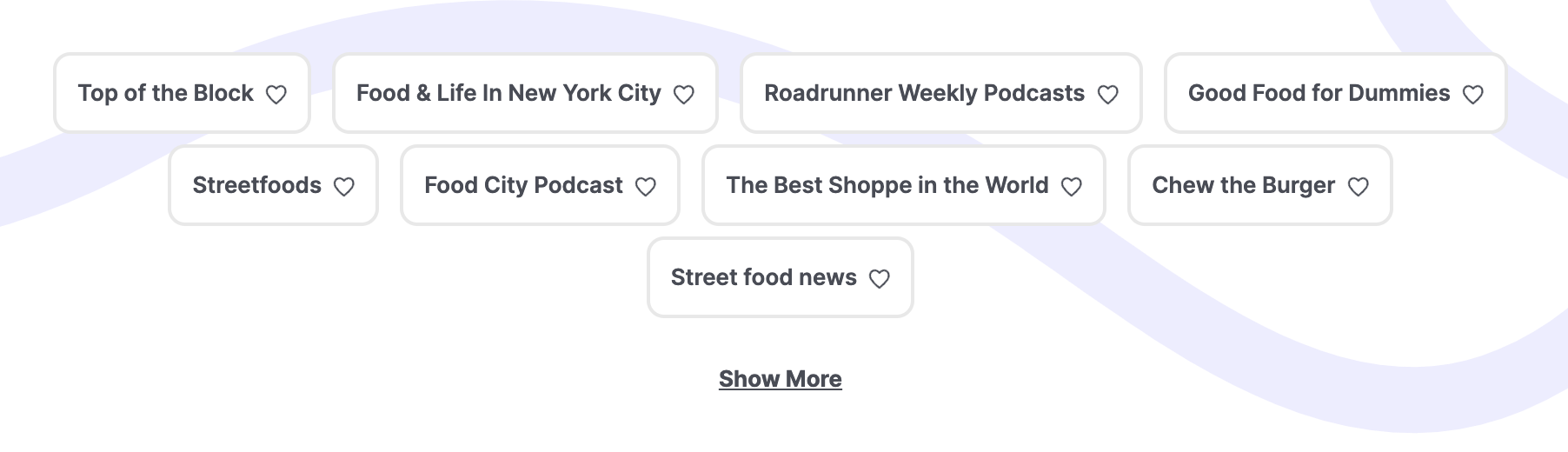 Examples of podcast names generated by Riverside.